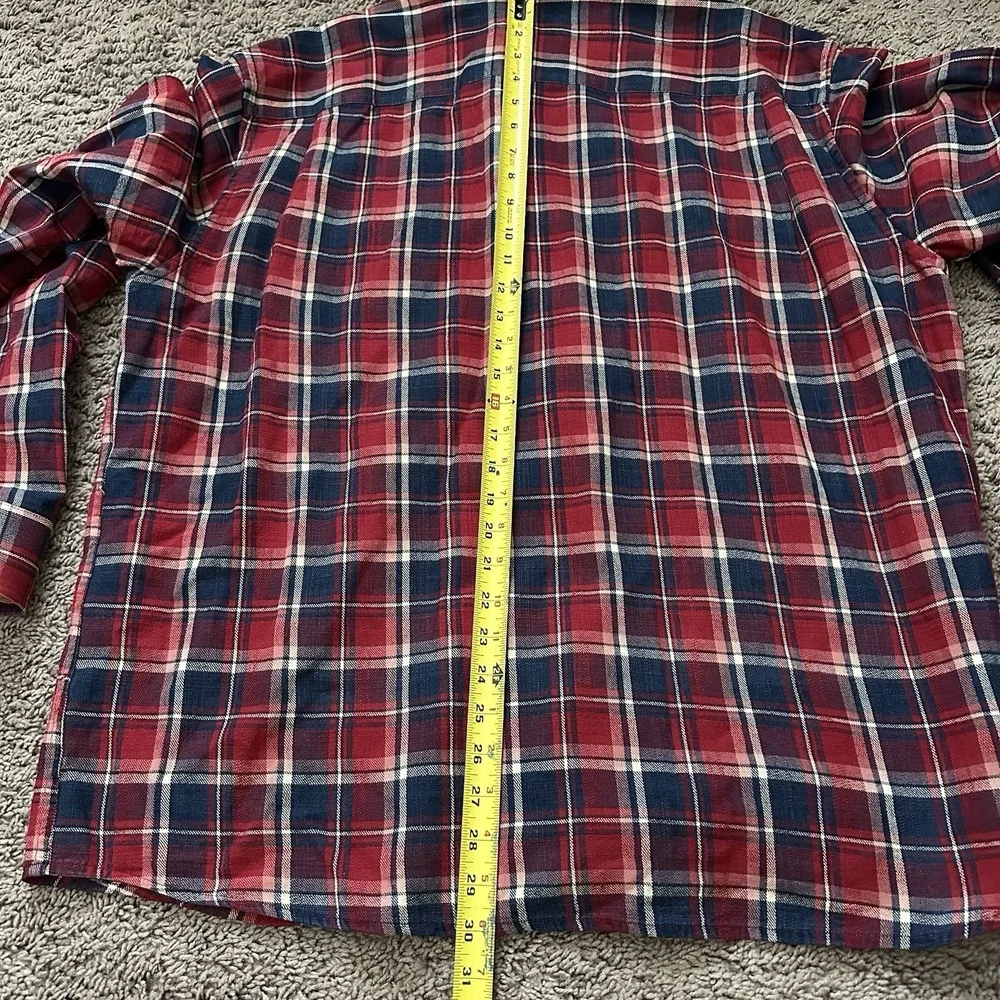 Orvis Men's Soft Flannel Long Sleeve Shirt XL Red‎ Active Fit Chest Pockets